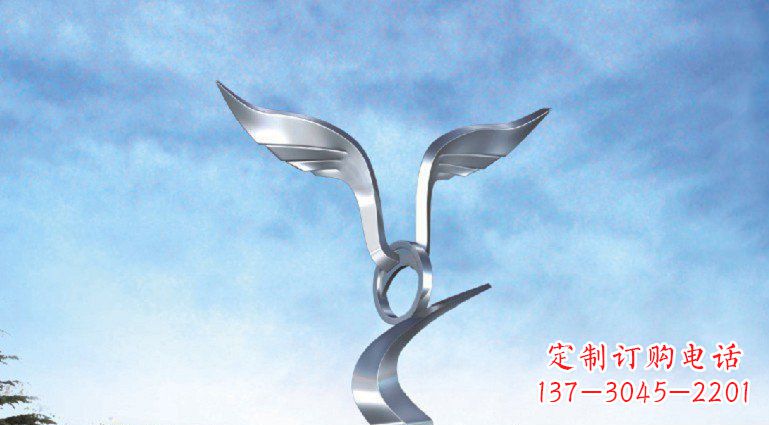 莆田中领雕塑出品:不锈钢海鸥雕塑