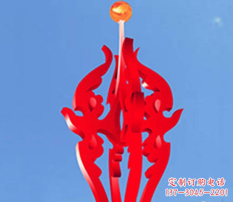 莆田广场不锈钢火苗抽象雕塑