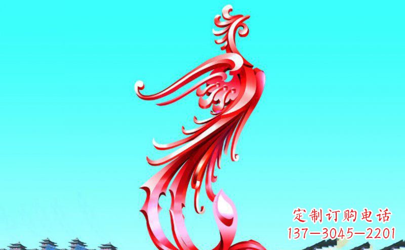 莆田广场凤凰不锈钢雕塑