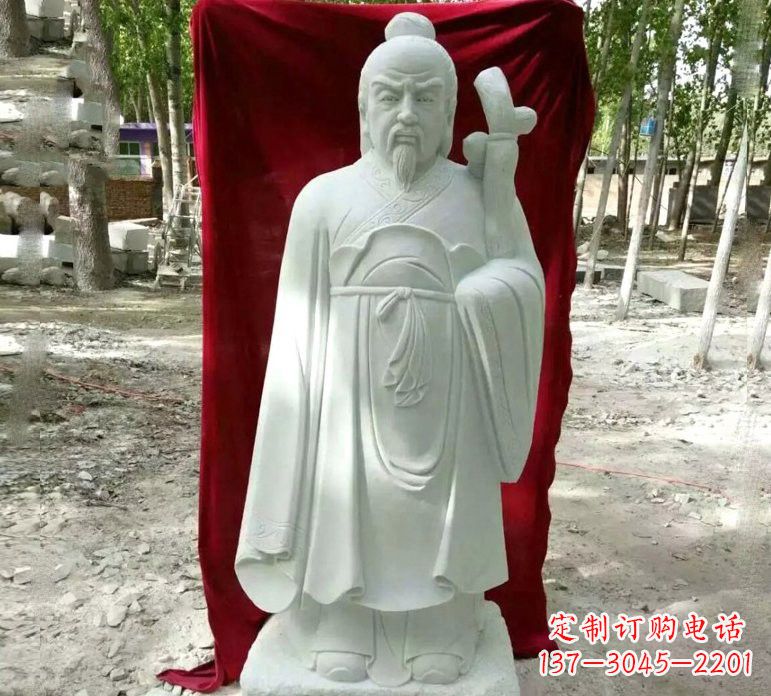 莆田汉白玉古代名医华佗雕塑