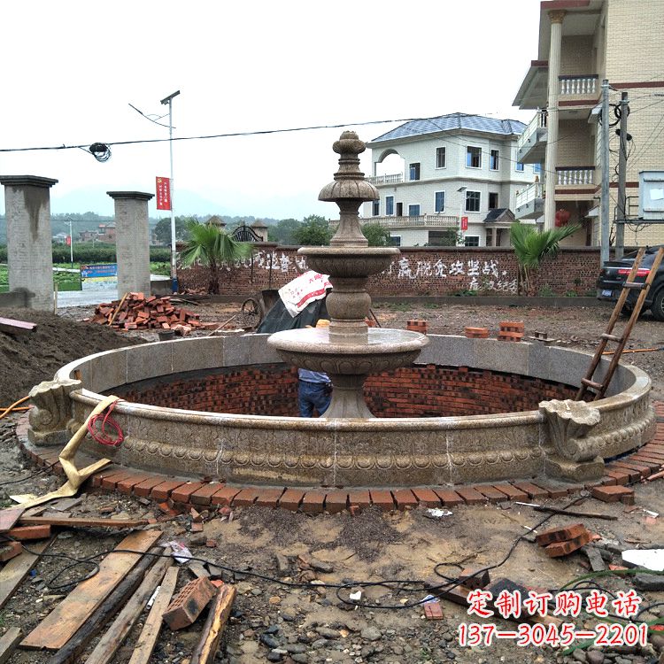 莆田汉白玉水景雕塑是由中领雕塑定制的精美水景…