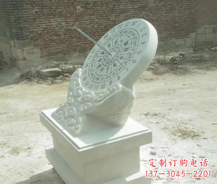 莆田精美绝伦的汉白玉日晷石雕