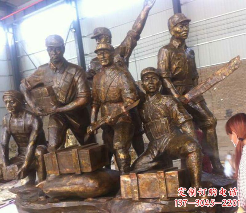 莆田把热血历史纪念永久铸就——红军雕塑