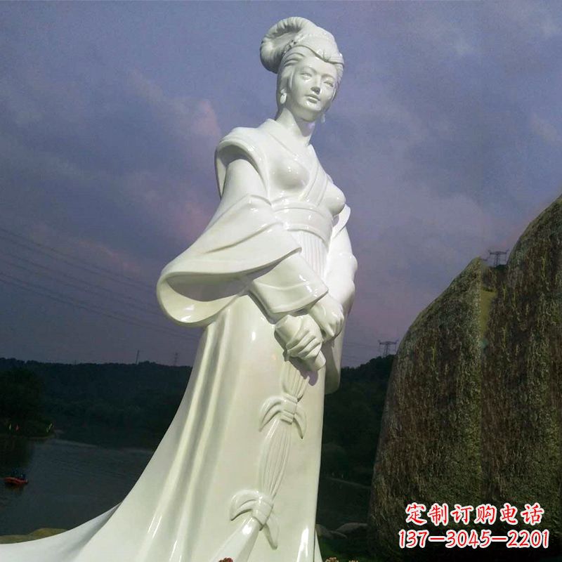 莆田传承美丽传说——西施汉白玉石雕像