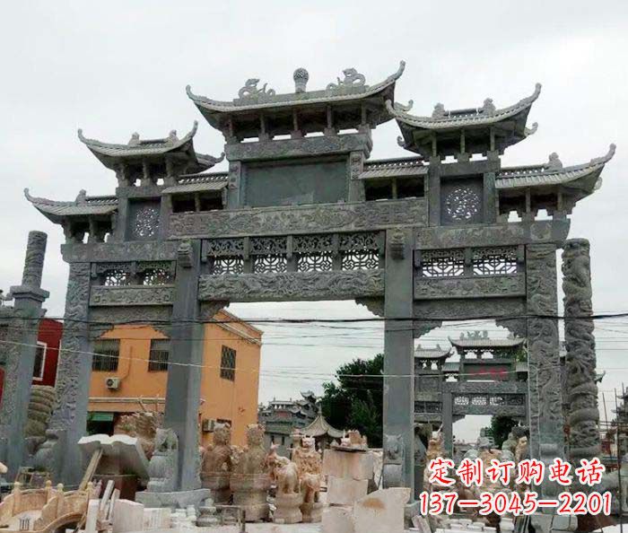 莆田石雕牌坊,精致雕塑让你完美点缀