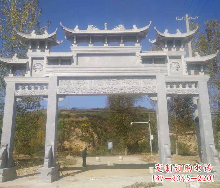 莆田中领雕塑:精雕制作仿古石牌坊石雕