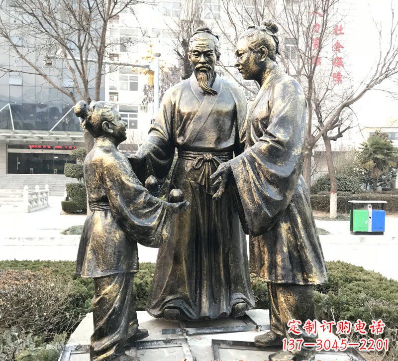 莆田高端孔融让梨人物铜雕
