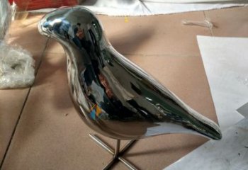 莆田精致现代镜面不锈钢鸽子雕塑