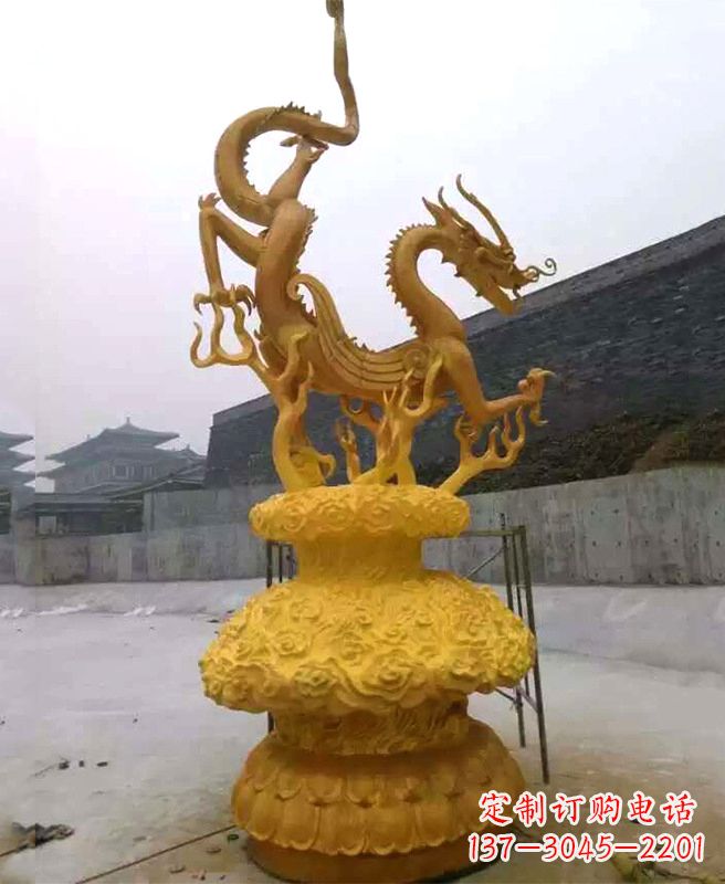 莆田中领雕塑专业定制华丽的龙雕塑,集艺术设计…
