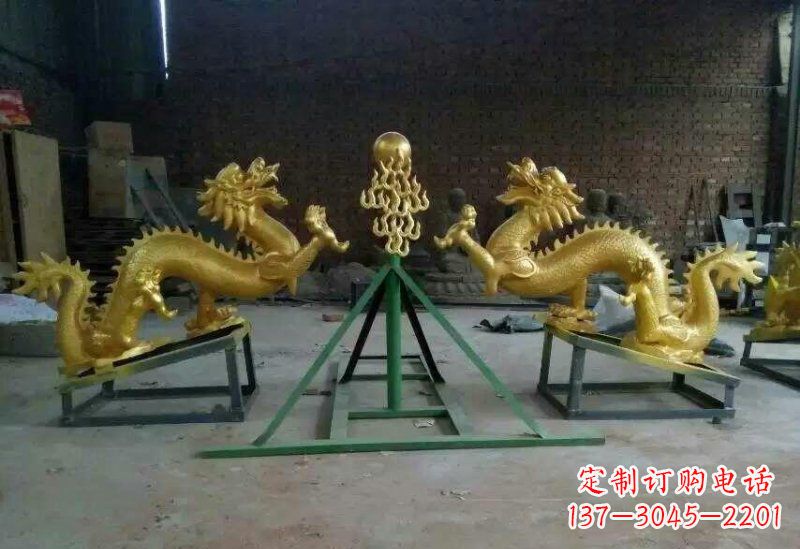 莆田享受经典,领略古老传统,精美特色的双龙戏珠铜雕