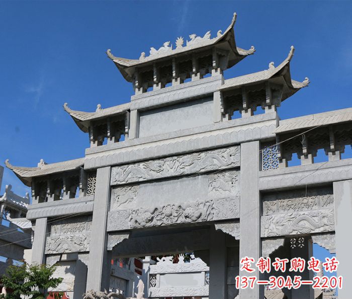 莆田定制牌坊石雕,纪念无价的美好记忆