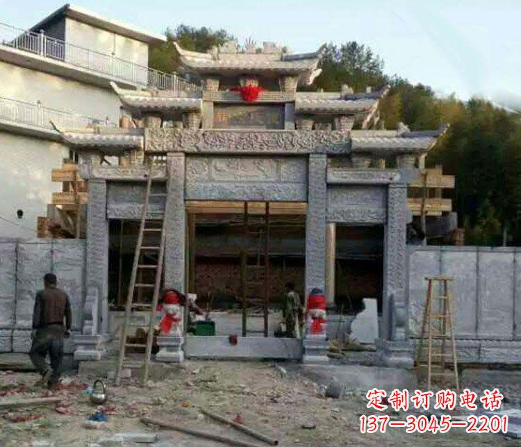 莆田三门仿古石雕牌坊打造质感升级的精致建筑