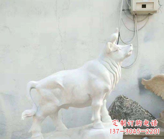 莆田精美汉白玉石动物雕塑