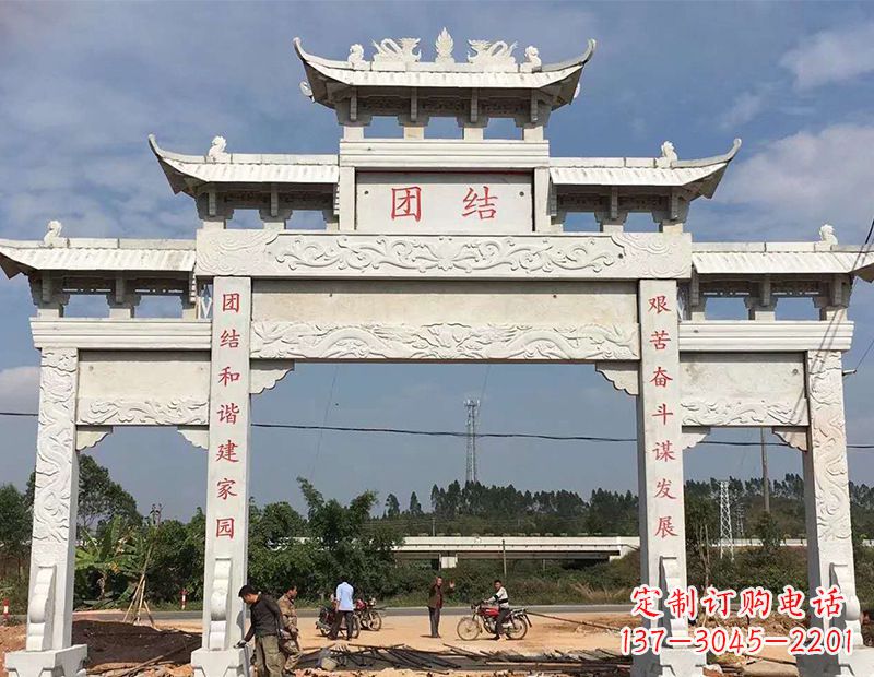 莆田定制牌坊雕塑,展现精湛工艺