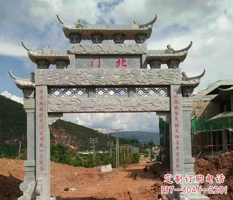 莆田石牌坊单门牌坊石雕
