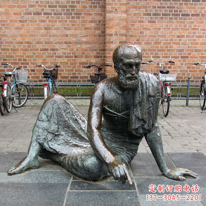 莆田世界名人古希腊著名物理学家阿基米德铜雕塑像广场人物雕塑