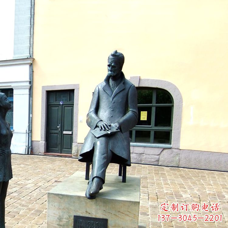 莆田世界名人德国著名哲学家尼采铜雕景观雕塑