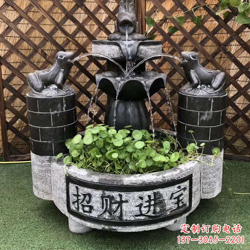 莆田双层喷泉石雕