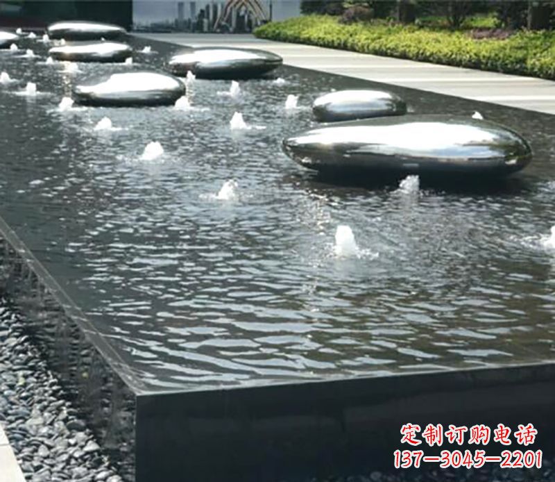 莆田水滴水池不锈钢雕塑
