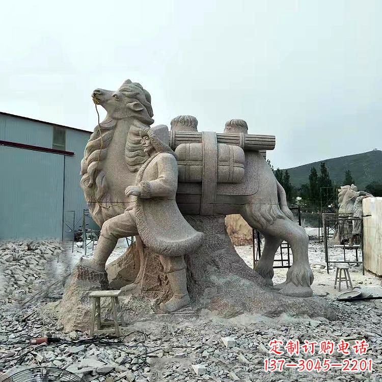莆田丝绸之路骆驼情景石雕