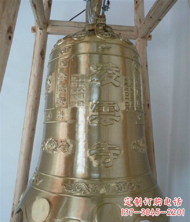 莆田寺庙铸铜钟雕塑 (2)