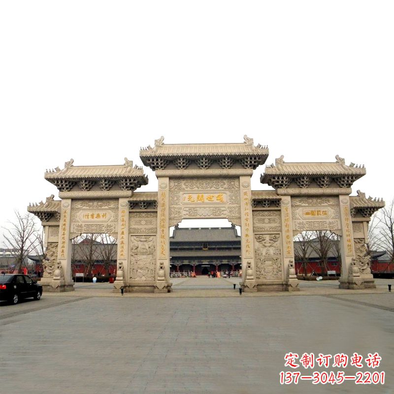莆田寺院景区石雕牌坊