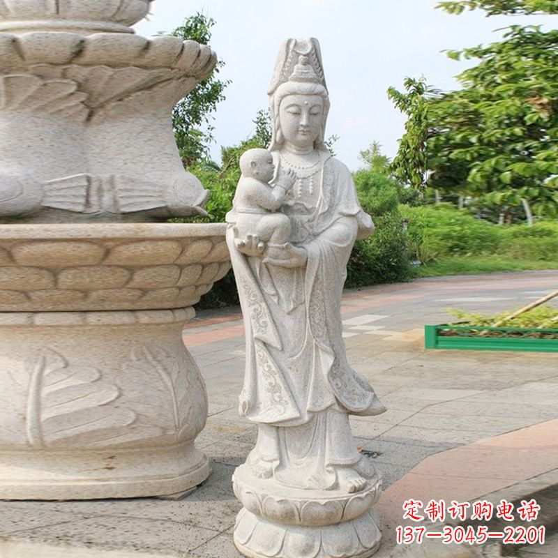 莆田送子观音汉白玉石雕