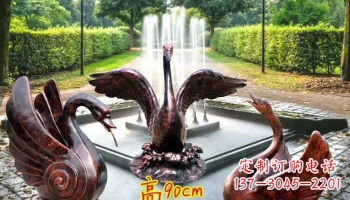 莆田天鹅喷泉铜雕塑