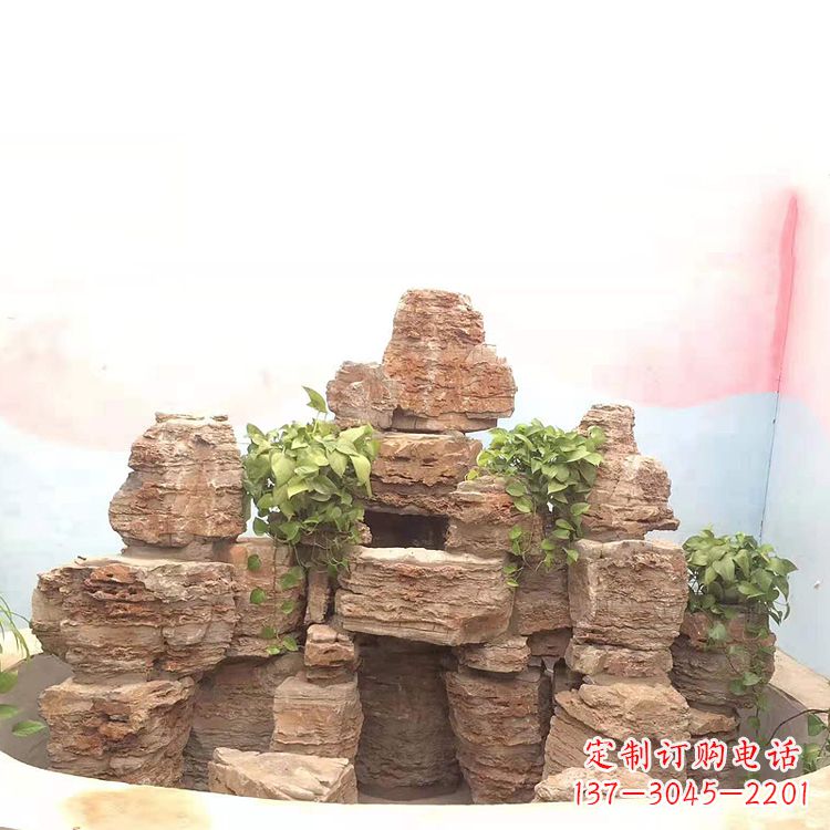 莆田庭院园林假山鱼池