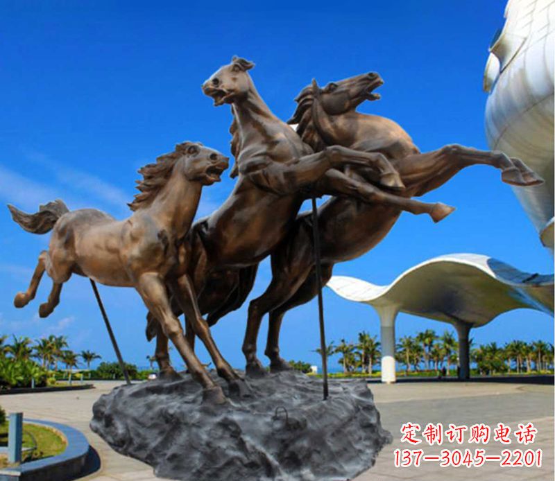 莆田铜雕飞马广场动物雕塑