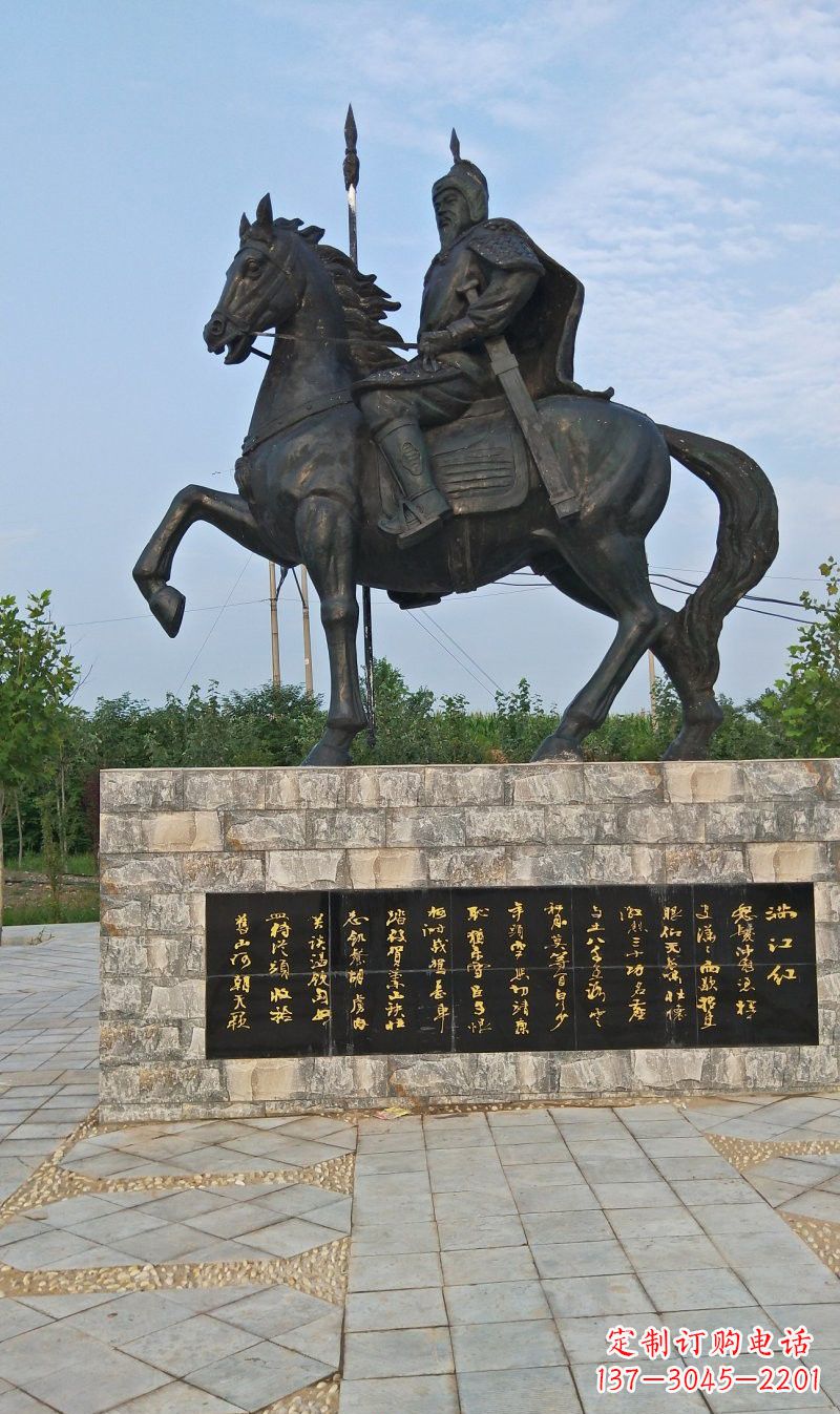 莆田铜雕古代名人岳飞