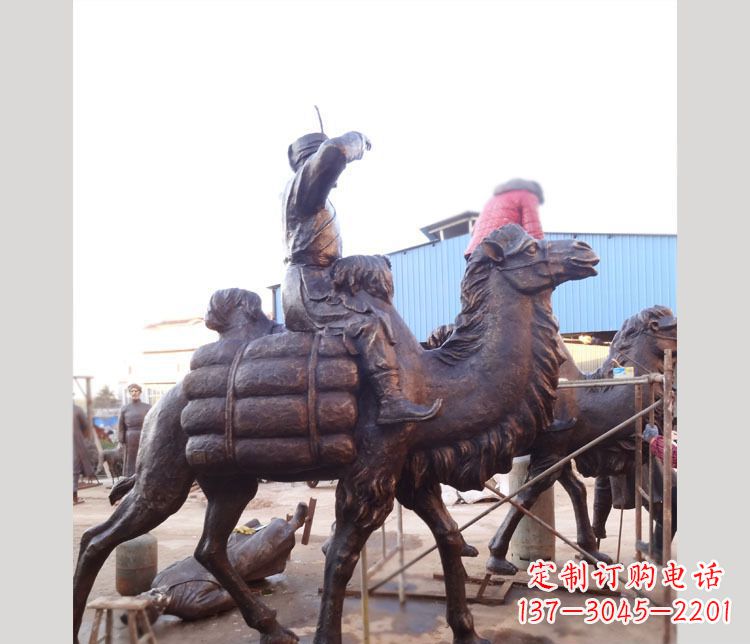 莆田铜雕广场骑骆驼雕塑