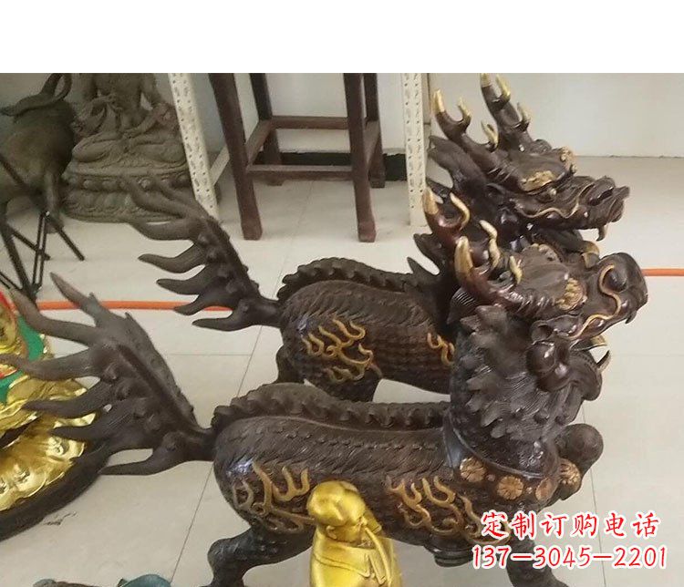 莆田铜雕麒麟招财雕塑