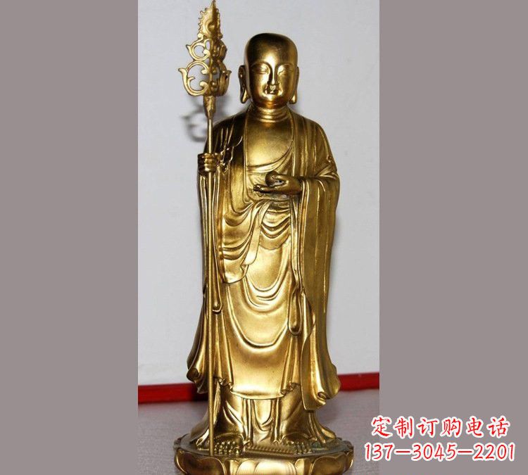 莆田铜雕寺庙佛堂地藏菩萨