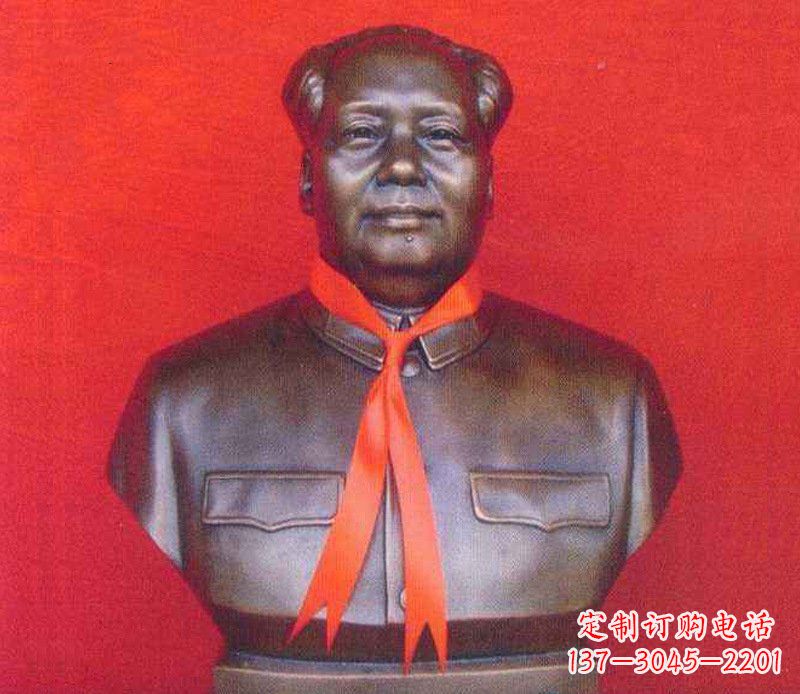 莆田铜雕校园红领巾主席雕塑摆件