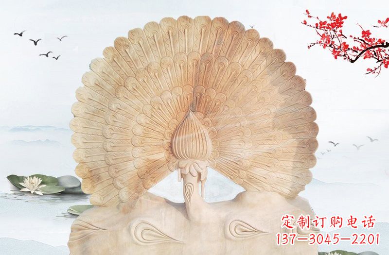 莆田晚霞红孔雀雕塑