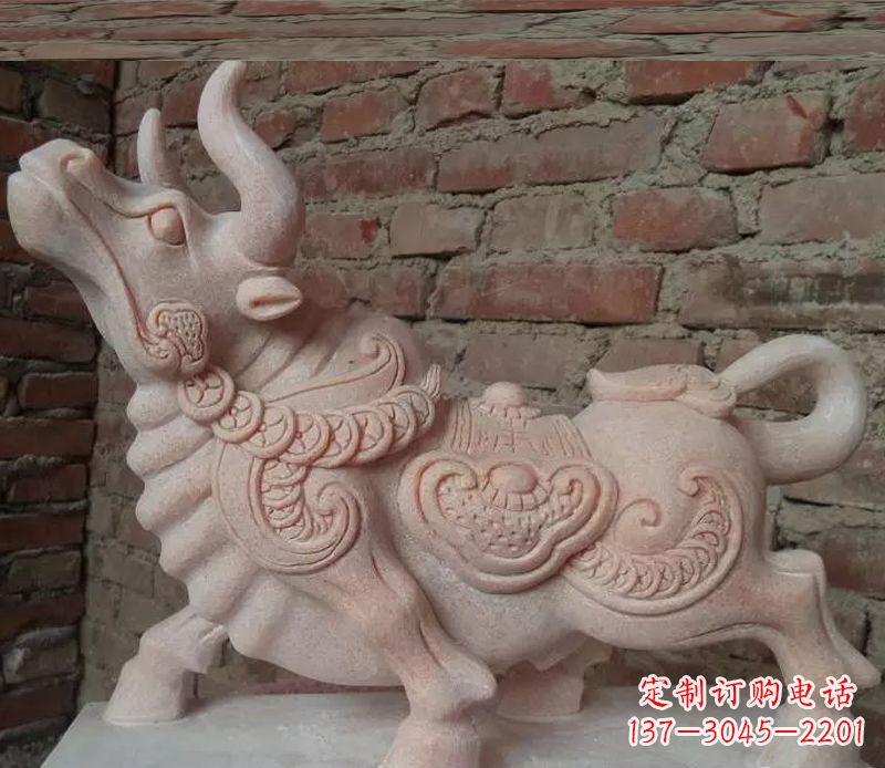 莆田晚霞红小牛雕塑
