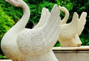 莆田高雅优美的砂岩天鹅雕塑