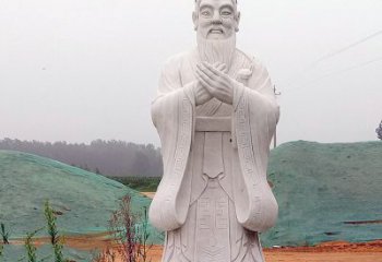 莆田中领雕塑：精致雕刻的少海公园孔子雕像