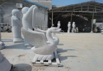 莆田中领雕塑：独具特色的天鹅喷水雕塑