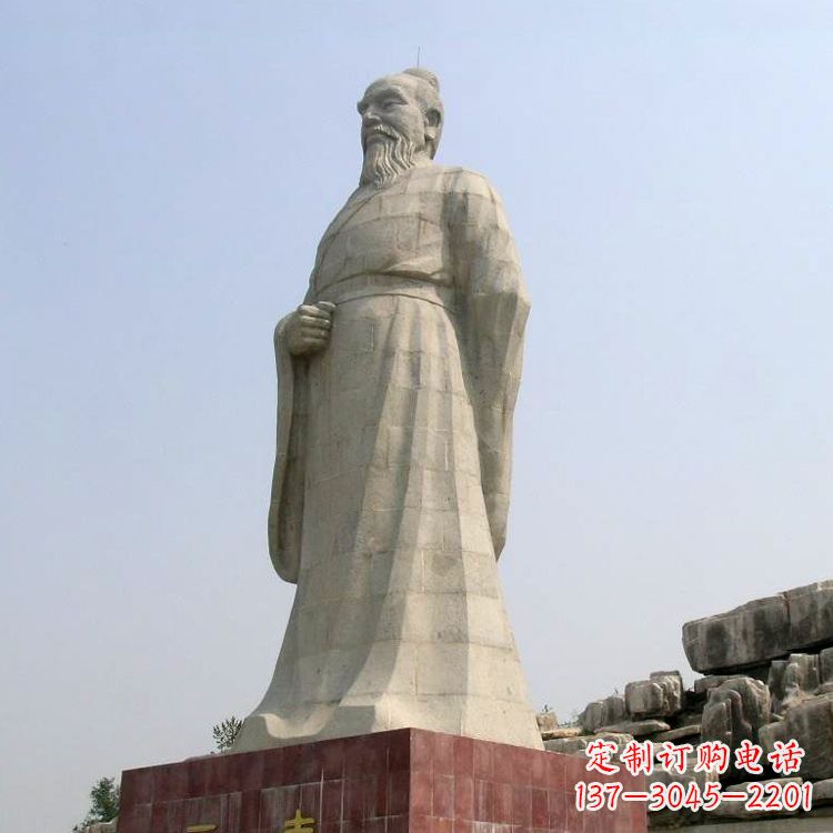 莆田五帝之尧帝大型汉白玉景区景观石雕