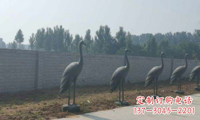 莆田仙鹤抽象铜雕 (2)