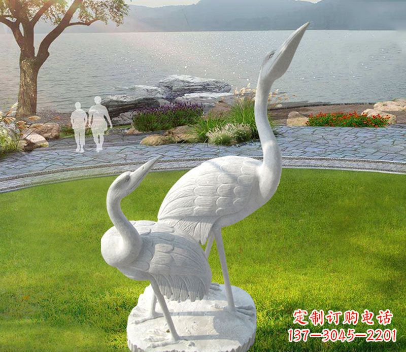 莆田仙鹤石雕公园动物雕塑