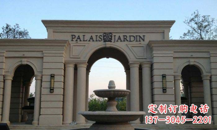 莆田小区门口景观大理石喷泉石雕