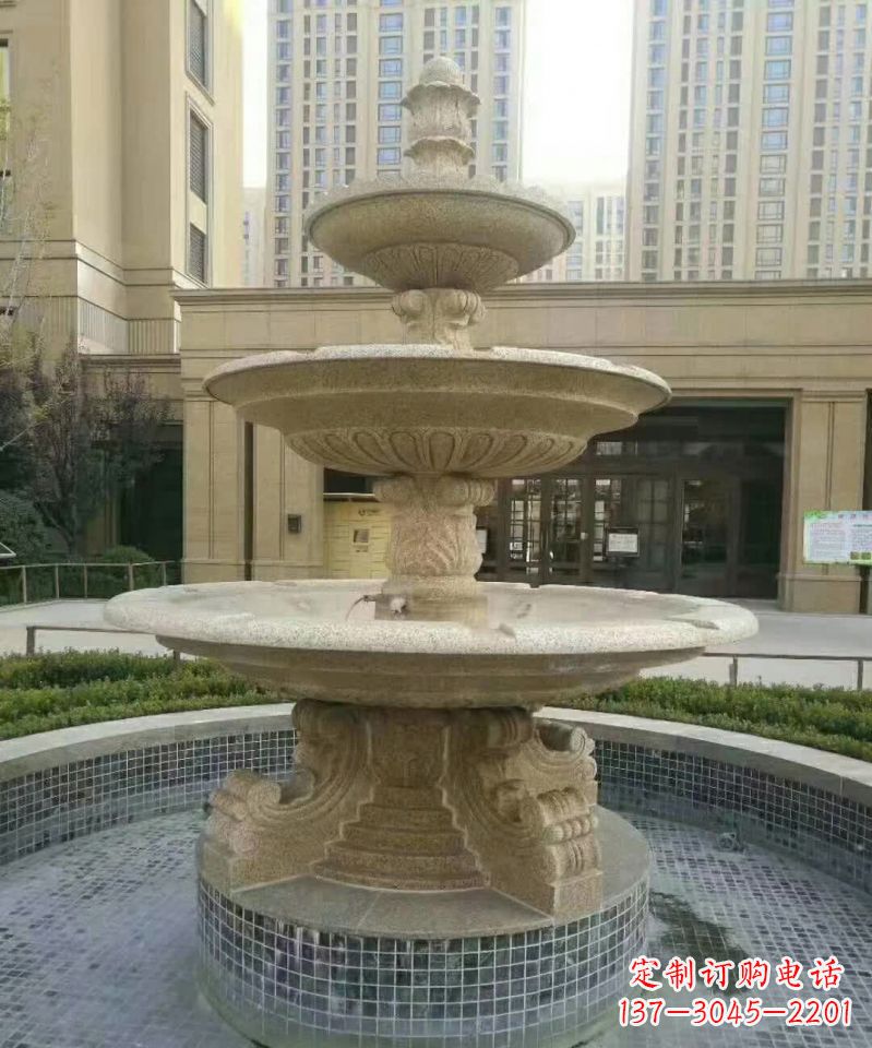 莆田小区喷泉石雕 (2)