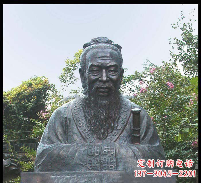 莆田校园大型孔子头像铜雕