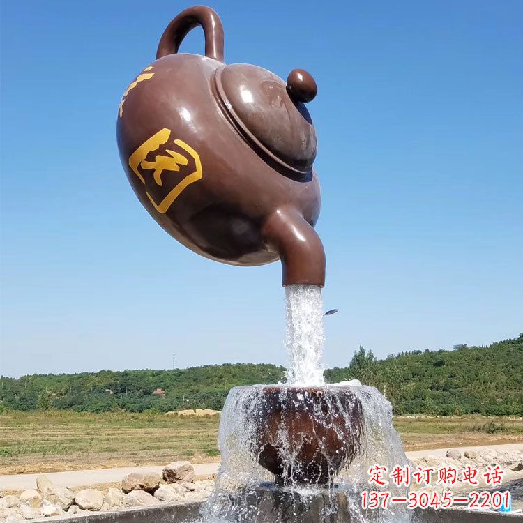莆田悬空茶壶喷泉景观雕塑