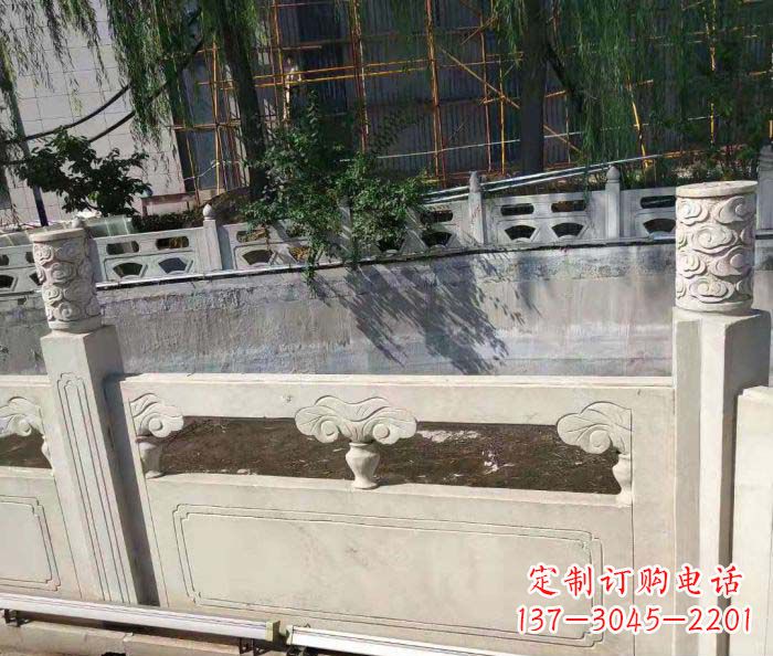 莆田园林景观大理石栏板石雕 (6)