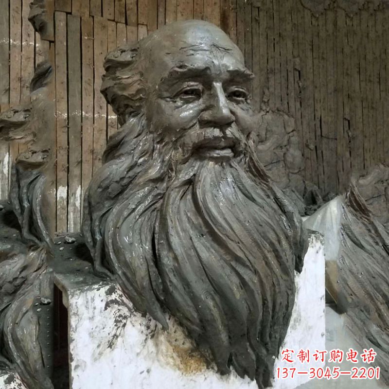 莆田张大千头像雕塑泥稿