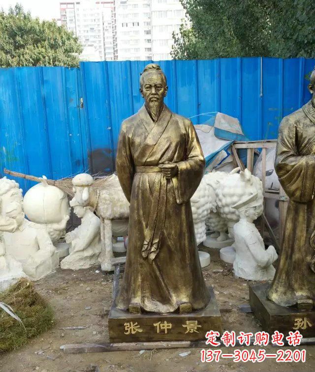 莆田张仲景古代医学名人铜雕